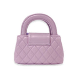 B1360 Floral Applique Quilted Bag (4 Colors): IVORY