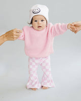 Chunky Knit Sweater | Pink: 0-6M