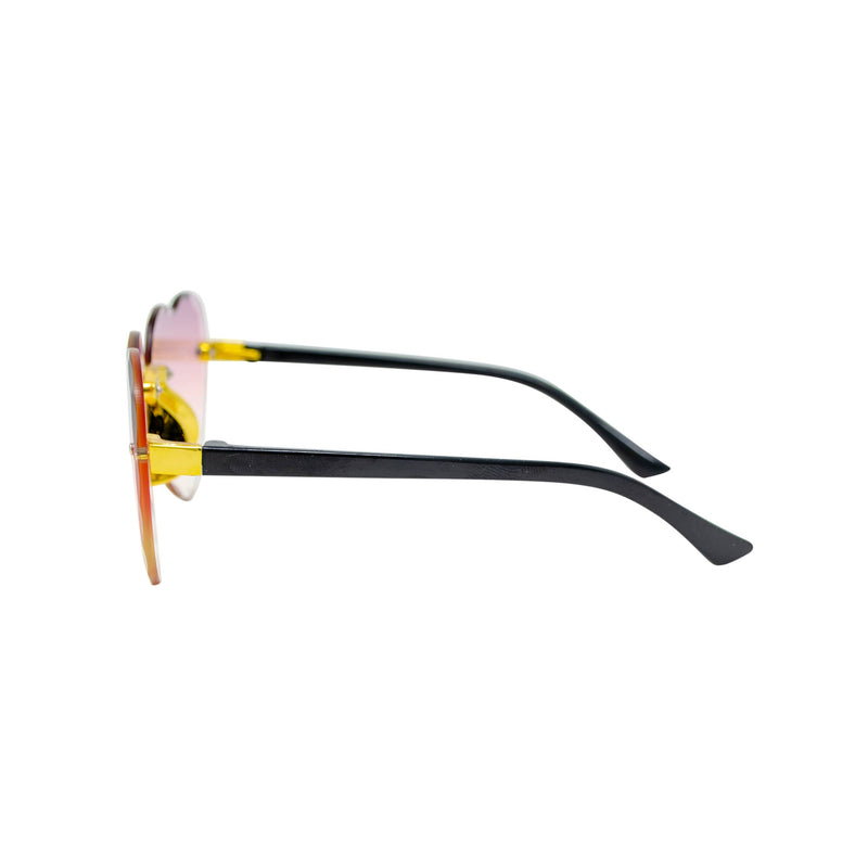 Frameless Heart Sunglasses for Kids: Pink