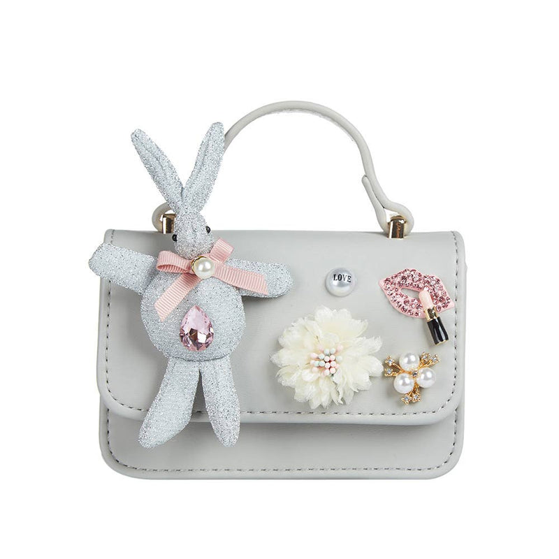 B1207 Bunny Applique Purse (4 Colors): Fuchsia
