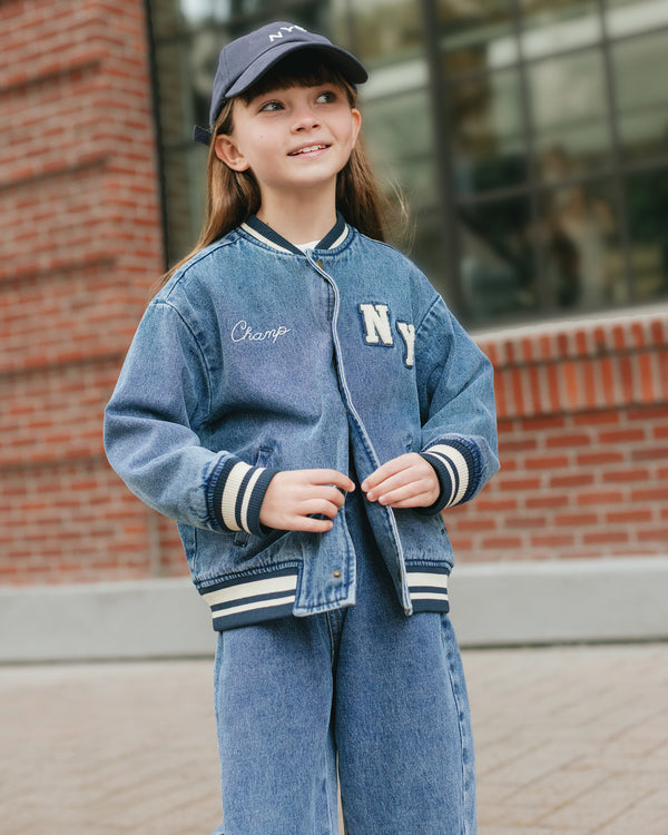 Varsity Jacket Indigo Denim