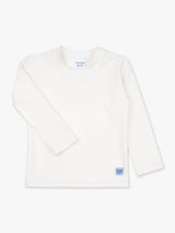 Boys White Long Sleeve Rash Guard: White