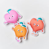 Sunnylife Dive Buddies Poppy the Peach set of 3 colorful inflatable pool toys, featuring cute peach character designs.
