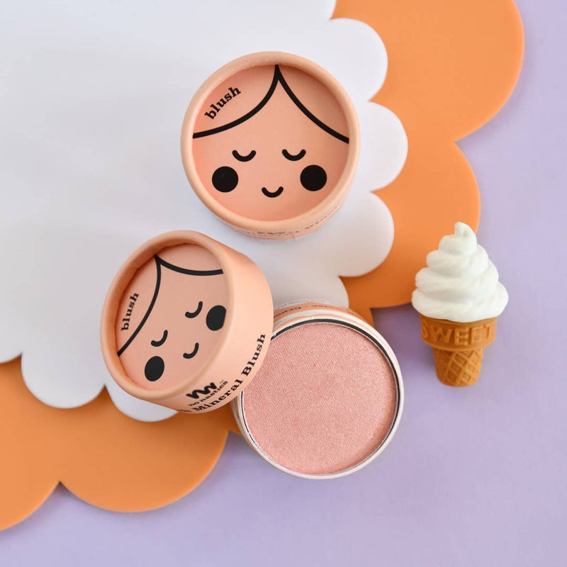 Kids Eco Natural Pressed Eyeshadow & Blush: Pink Eyeshadow