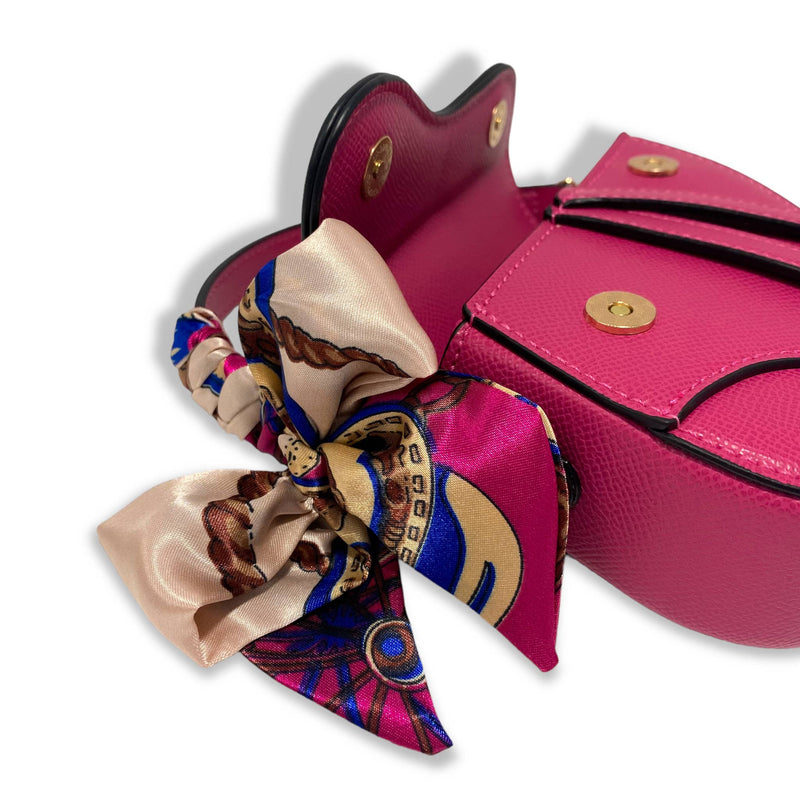 B1309 & B1342 Saddle Purse w/ Scarf (6 Colors): PINK / B1309 - SMALL