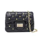 Classic Quilted Stud Mini Bag: Gold