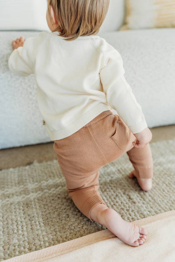 Pocket Baby Pants Sweater Knit (Organic) FW25 - 7 Colors: Natural / 0-3M