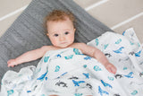 Deluxe Bamboo Swaddle - Whales