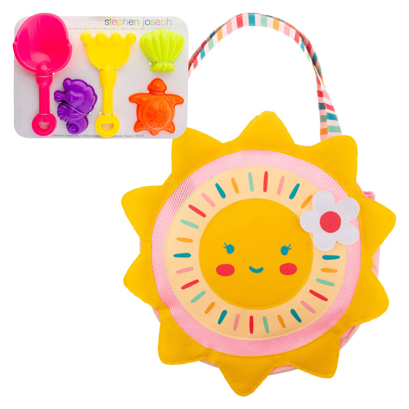 Beach Tote with Sand Toys Play Set: Shark