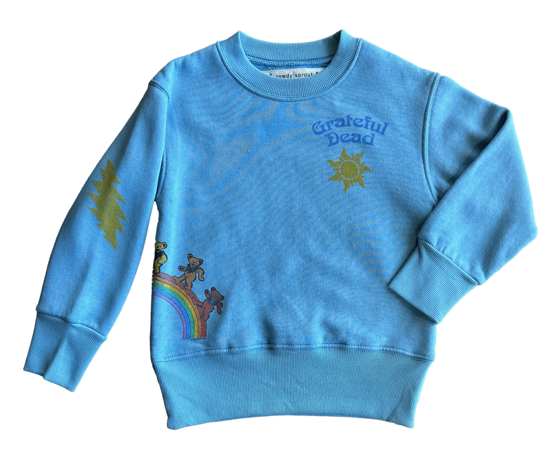Grateful Dead Rainbow Bears Crewneck - Blue: 6/7