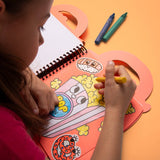 Super Coloring & Sticker Book Yummy by OMY featuring vibrant illustrations and fun stickers for creative coloring activities.