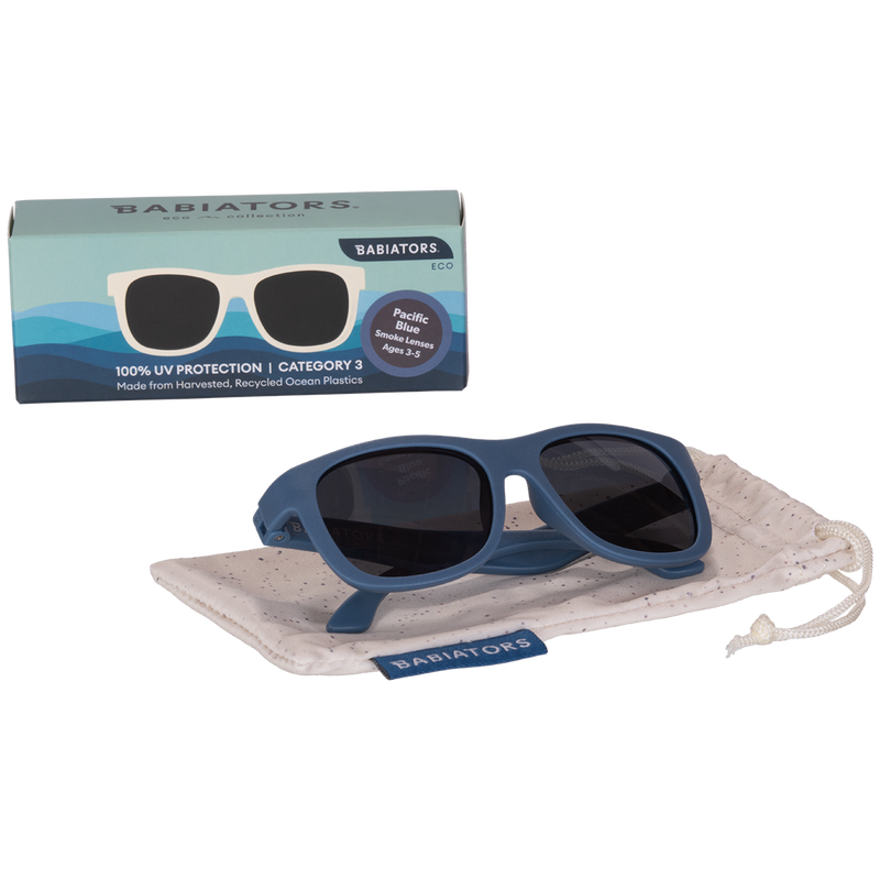 Kids Eco Collection: Navigator Sunglasses in Pacific Blue: Ages 3-5