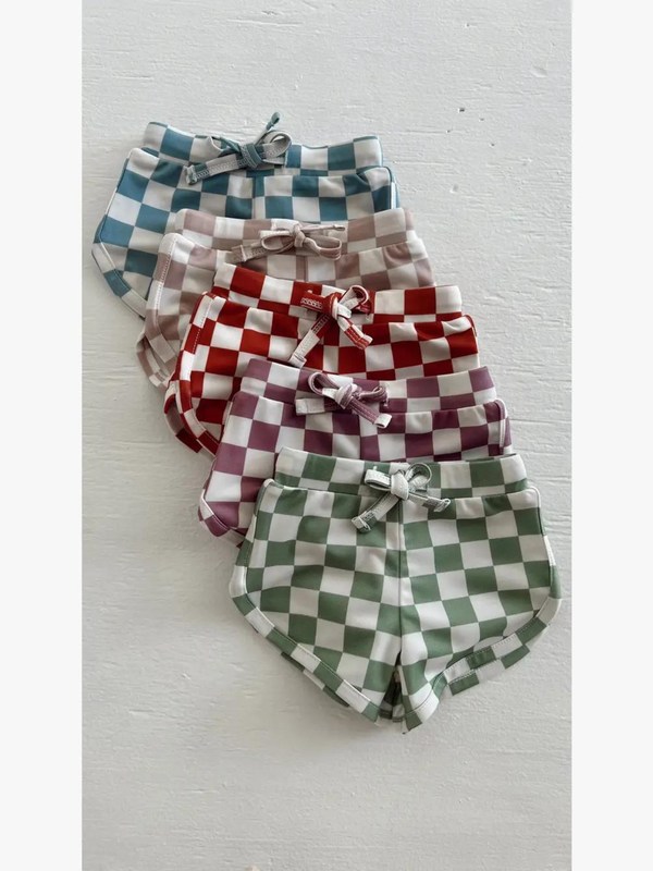 Tiramisu Checkerboard / Laguna Swim Short / UPF 50+ (Baby): 6-12M