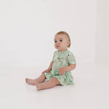Sage Blossom Bamboo Twirl Dress with Bodysuit