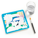 Rainforest Friends Color Magic Water-Reveal Kit from Chronicle Books showing the colorful rainforest animal illustrations and water reveal tools.