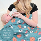 Baby Muslin Swaddle Blanket 47x47 Little Athlete