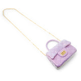 Classic Sparkle Top Handle Handbag: Pink