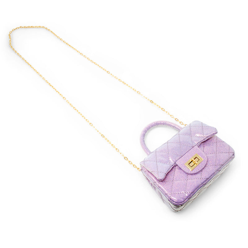 Classic Sparkle Top Handle Handbag: Bubblegum