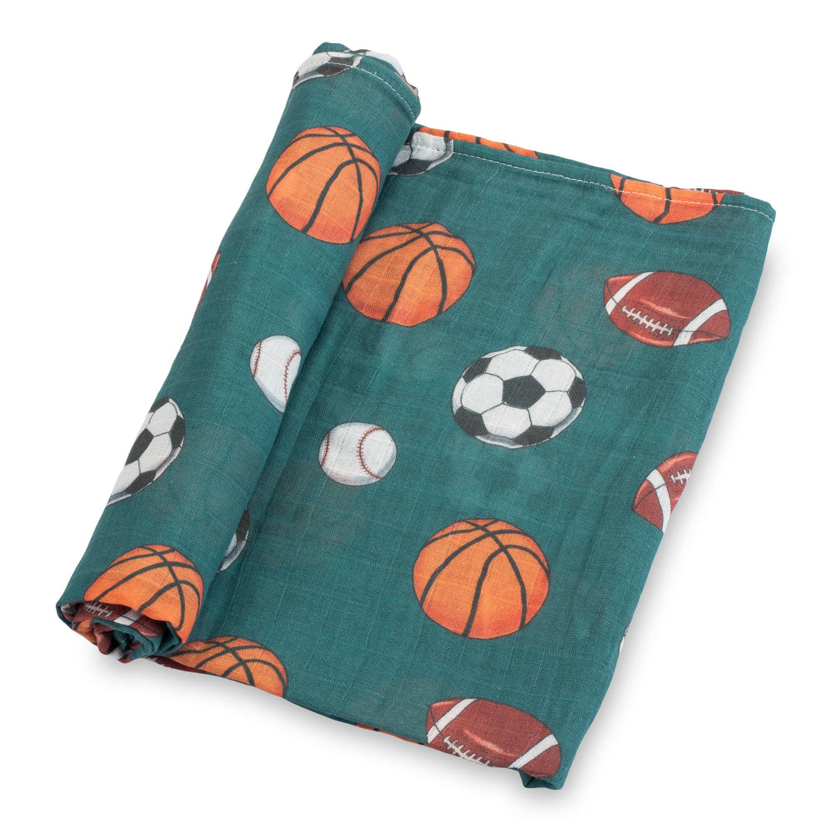 Baby Muslin Swaddle Blanket 47x47 Little Athlete