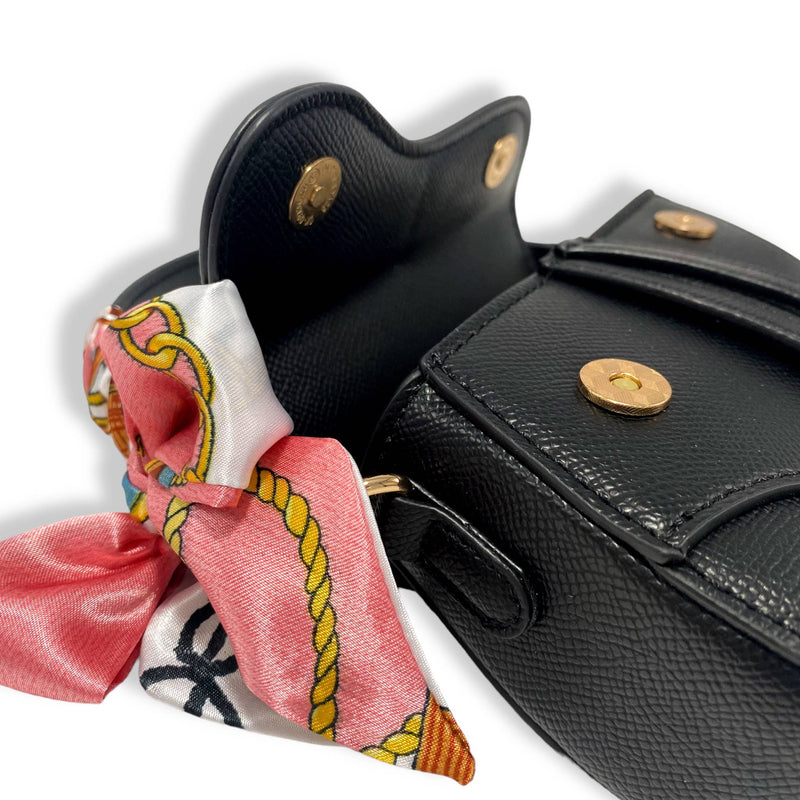 B1309 & B1342 Saddle Purse w/ Scarf (6 Colors): PINK / B1309 - SMALL