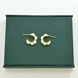 Nuria Earring Gold Plated - Natural Pearl