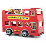 City tour bus with 9 play figures