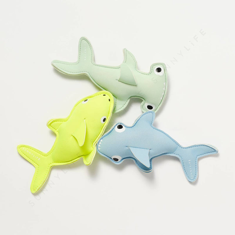 Salty the Shark Dive Buddies Aqua Neon Yellow Set of 3