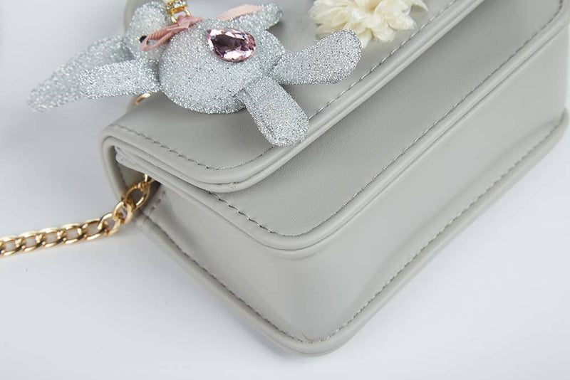 B1207 Bunny Applique Purse (4 Colors): Fuchsia