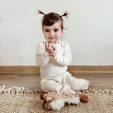 Milan Baby Legging Pants Sweater Knit (Organic Cotton): Blush