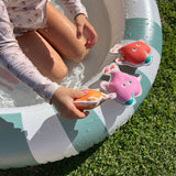 Sunnylife Dive Buddies Poppy the Peach multi set of 3 floating pool toys featuring adorable peach character designs
