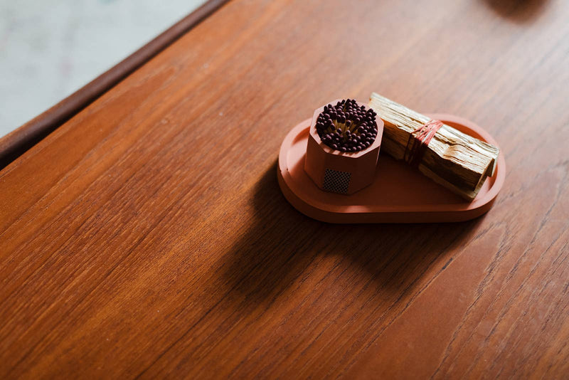 Candle Tray set 3-Piece Palo Santo: Navy