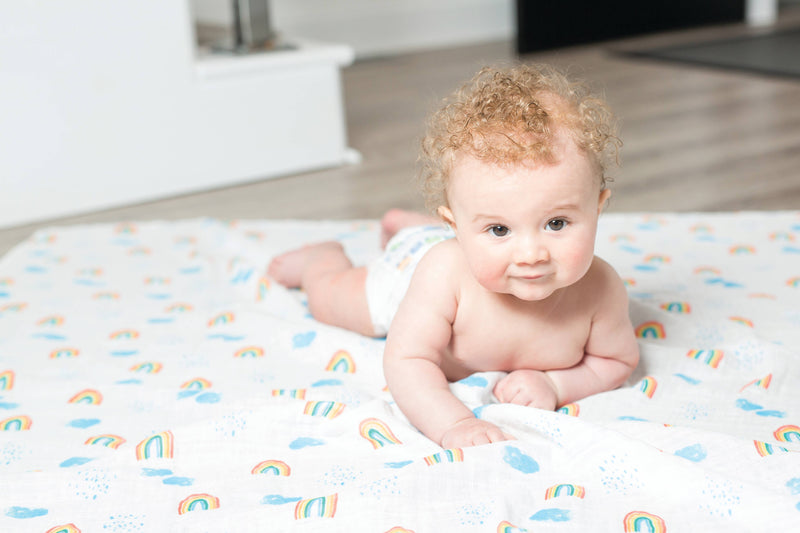 Classic Muslin Swaddle - Rainbow Sky