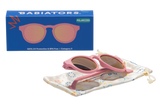 Pretty in Pink Polarized Keyhole Sunglasses w/ Mirrored Lens: Ages 6+