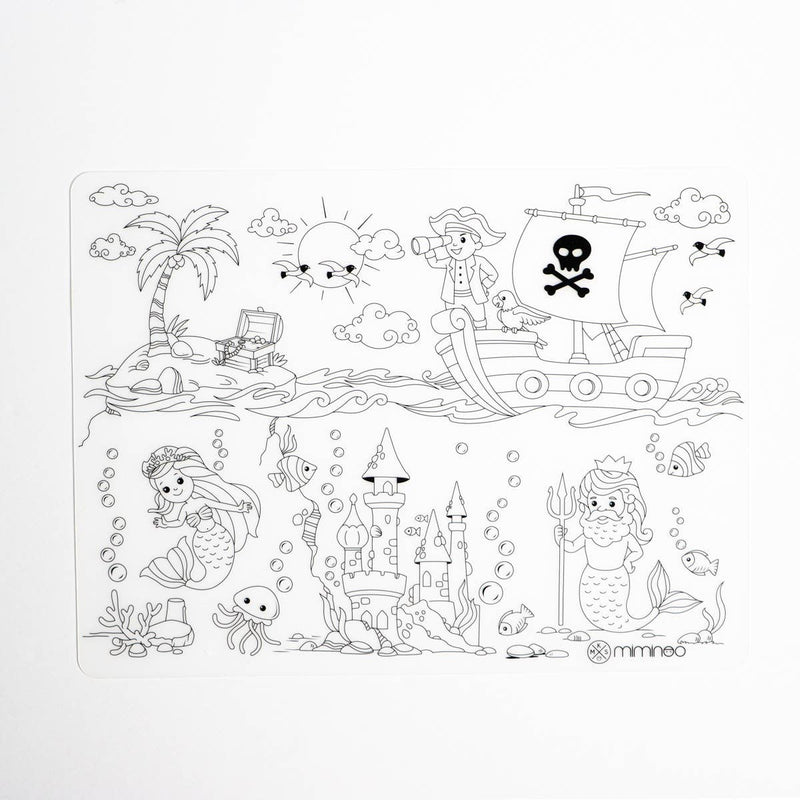 Silicone Reusable Coloring Tablemat for kids - ATLANTIS