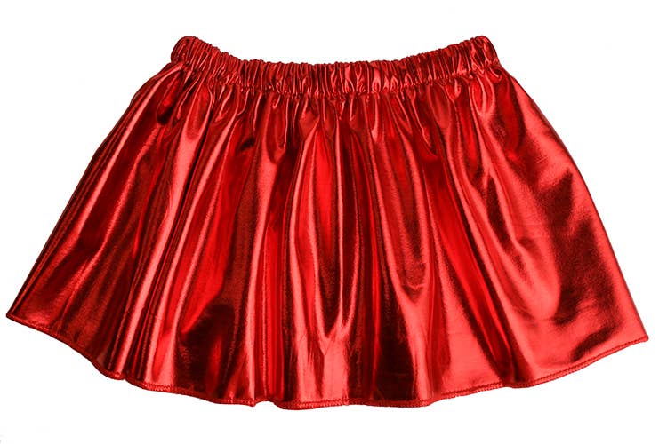 Metallic Skirt: Red / 1-2 year