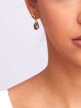 Aveline Earring Gold Plated - Blue Iolite & Aqua Chalcedony