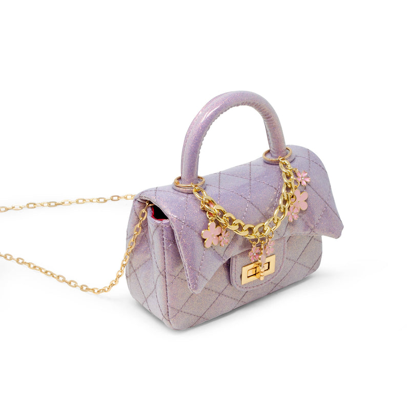 Classic Sparkle Top Handle Handbag: Bubblegum