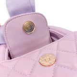 B1360 Floral Applique Quilted Bag (4 Colors): IVORY
