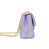 Shiny Dotted Heart Classic Handbag: Hot Pink