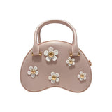 B3005 Floral Matt Jelly Dome Purse (3 Colors): PINK