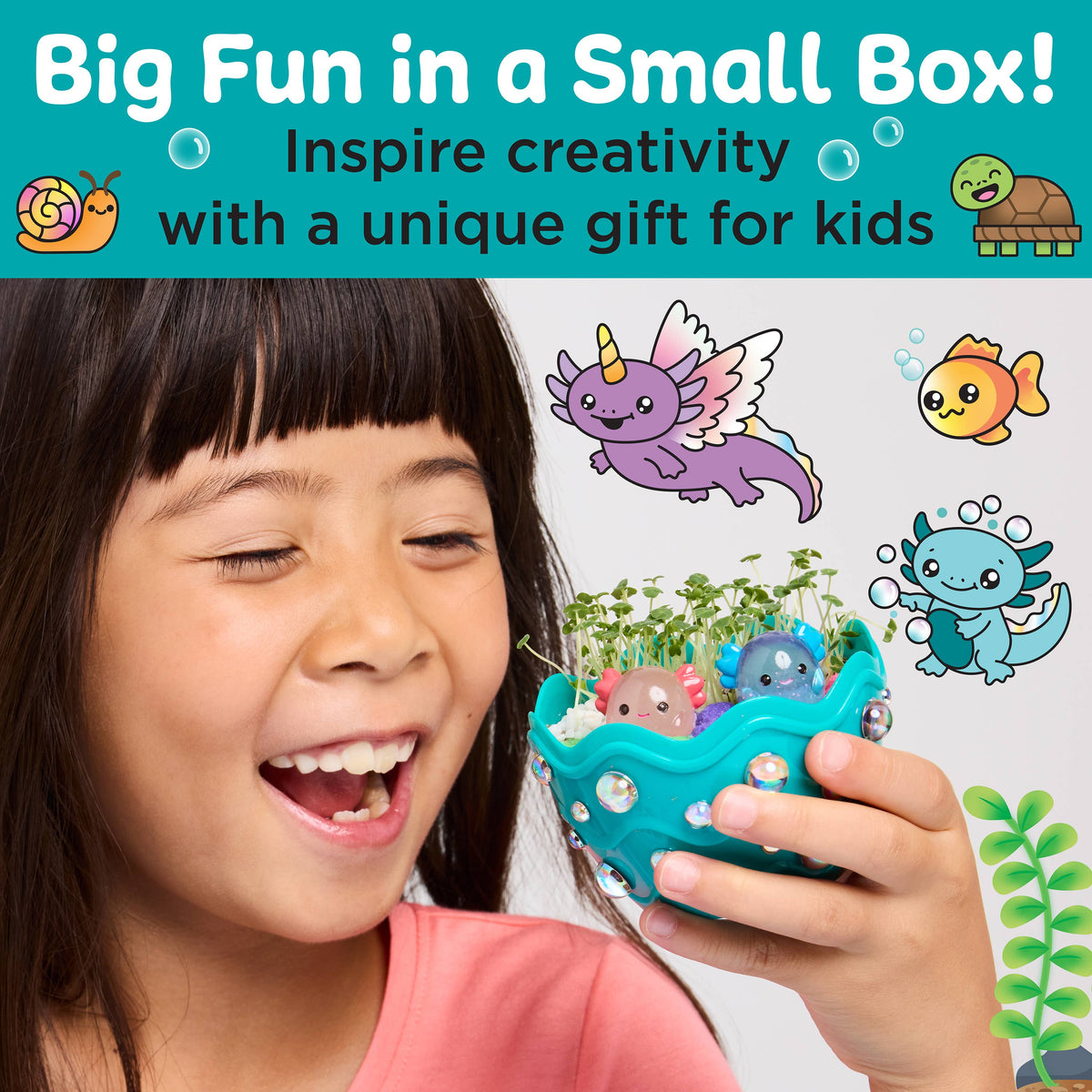 Grow a Mini Garden - Axolotl - DIY Craft Kit for Kids