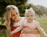 Veggie Baby Cap Sleeve Muslin Dress Bloomer (Organic Muslin): Blush