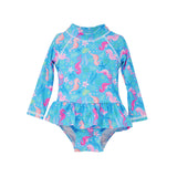 Baby Girls UPF50+ Alissa Swimsuit: Lotus & Lilies