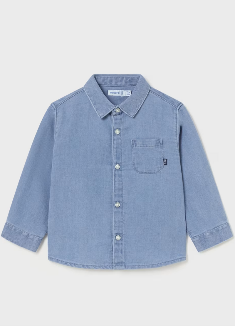 Long Sleeve Soft Denim Shirt