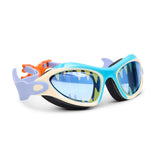 Bling2o Megamouth Kids' Shark Swim Goggle with adjustable strap and shark fin design, perfect for summer pool fun.
