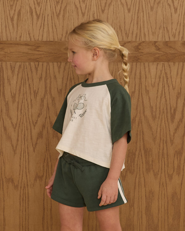 Raglan Crop Tee Racquet Club