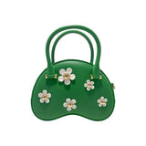 B3005 Floral Matt Jelly Dome Purse (3 Colors): GREEN