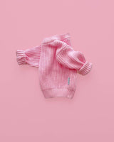 Chunky Knit Sweater | Pink: 0-6M