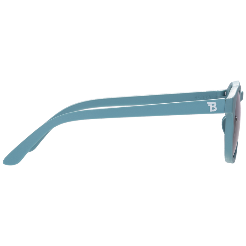 Kids Seafarer Blue Keyhole sunglasses with Silver Lens: Ages 3-5
