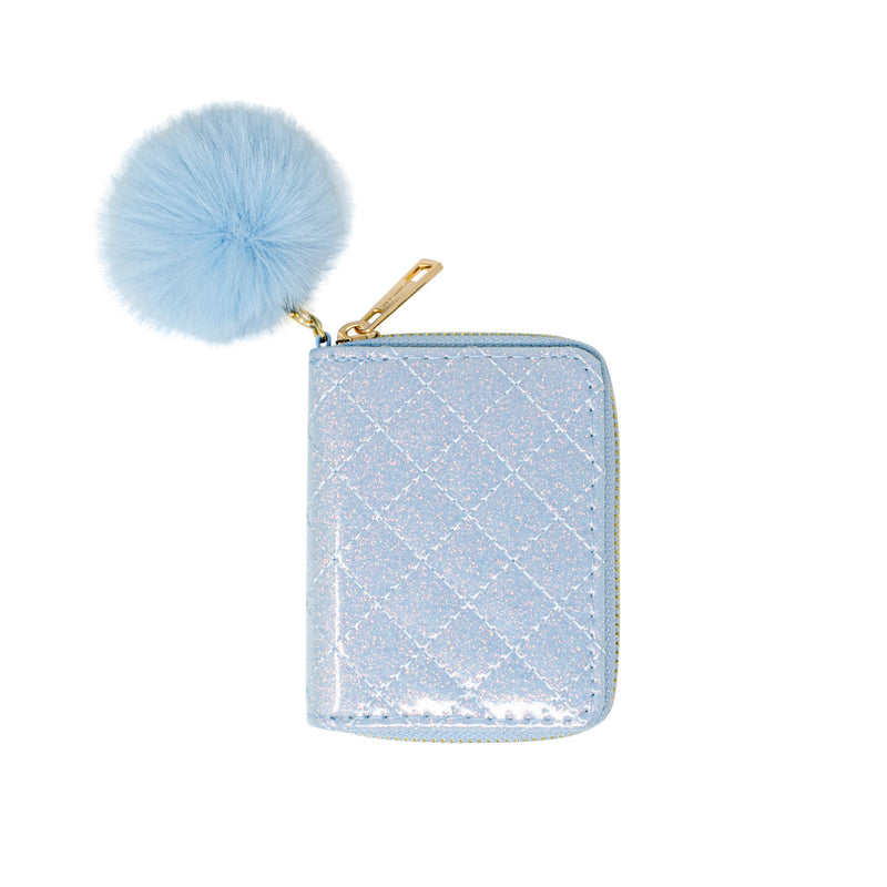Girls Sparkle Quilted Wallet: Bubblegum